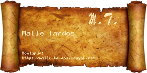 Malle Tardos névjegykártya